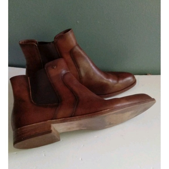 Brown Leather Chelsea Ankle Boots Classic Style Versatile Size 7.5 - Picture 7 of 8